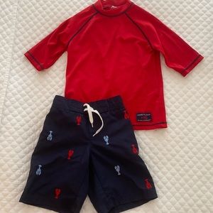 EUC Janie and Jack swim suit set